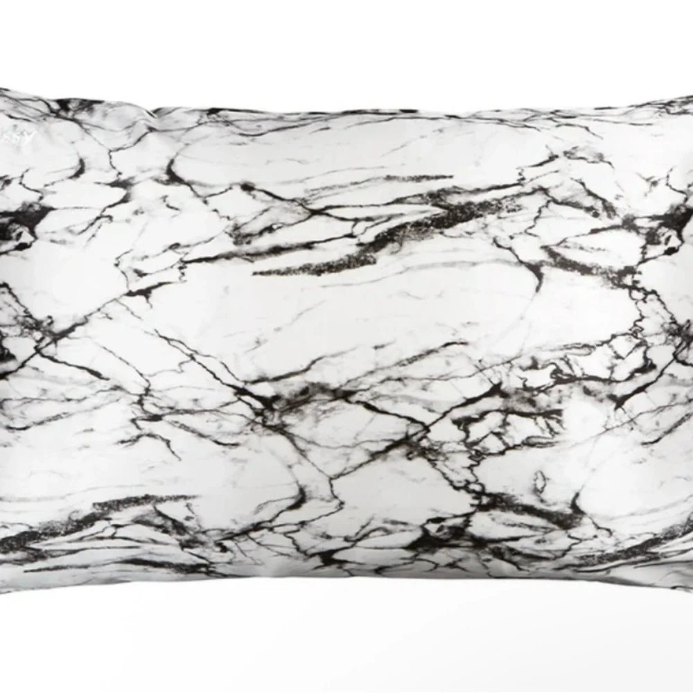 Blissy 100% Mulberry Silk Pillowcase - Light Marble - King